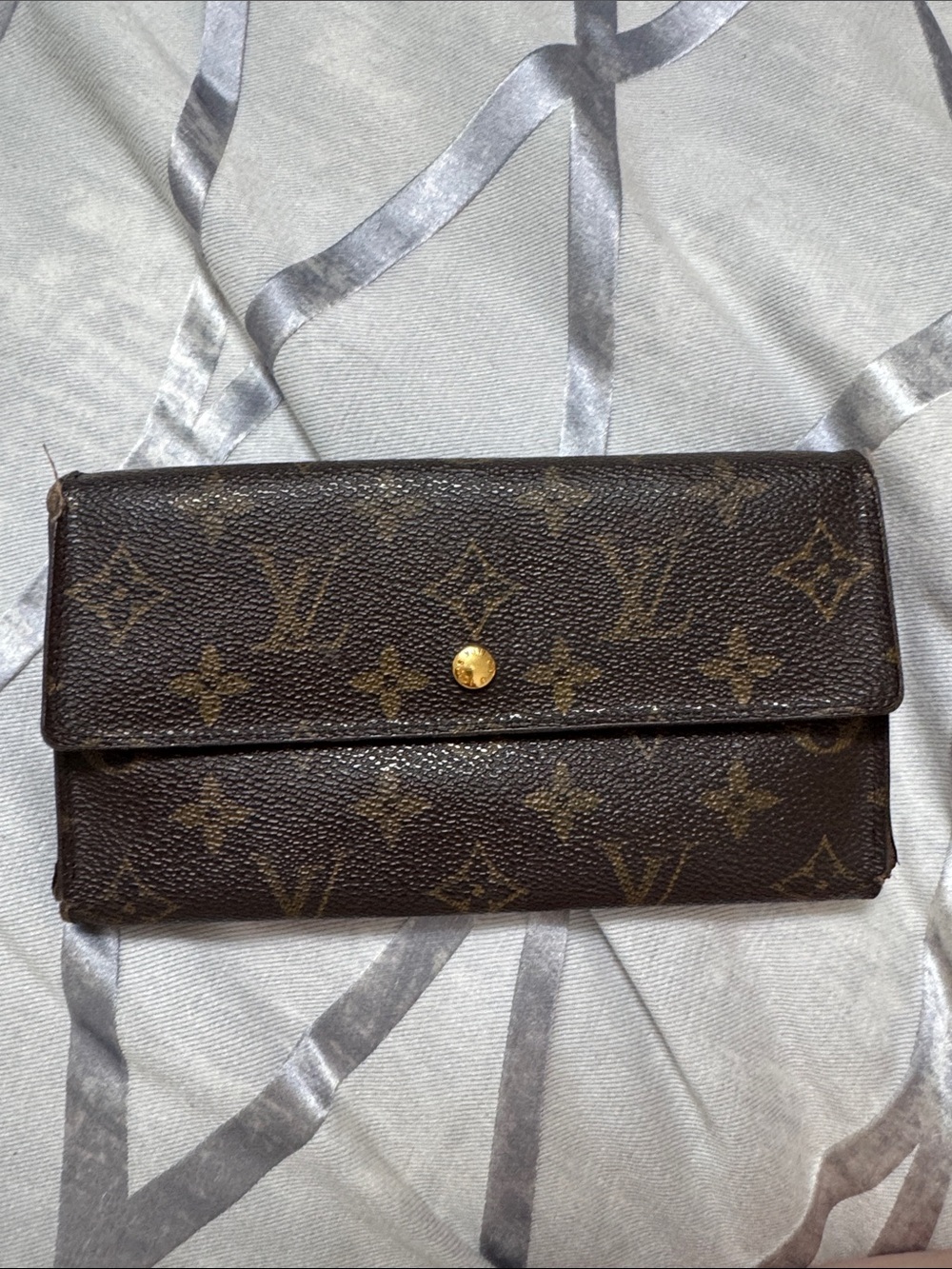 Louis Vuitton Monogram Canvas Continental Wallet in Brown and Gold